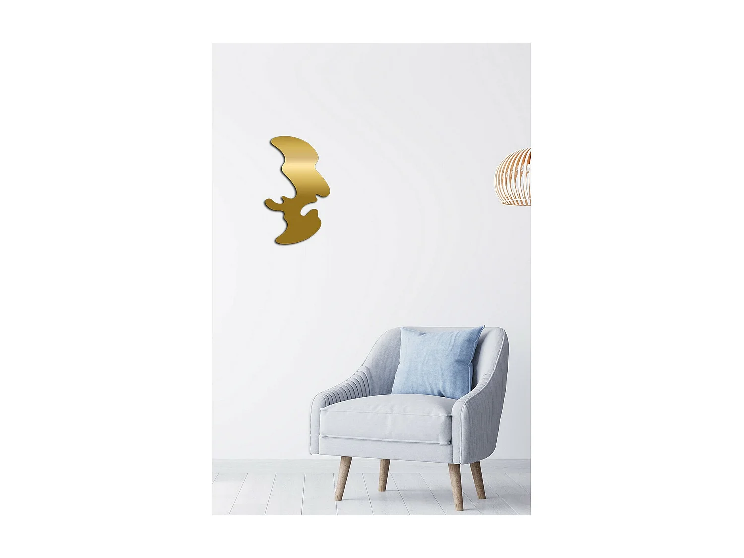 Decorazione in Metallo Macchia 1, Oro, 30x0,15x50 cm, EPIKASA