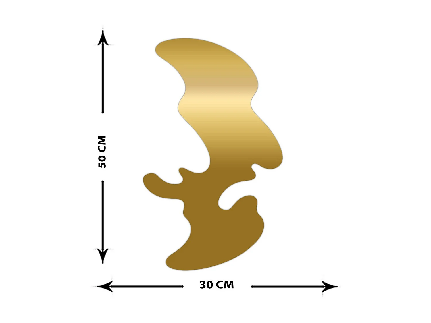 Decorazione in Metallo Macchia 1, Oro, 30x0,15x50 cm, EPIKASA