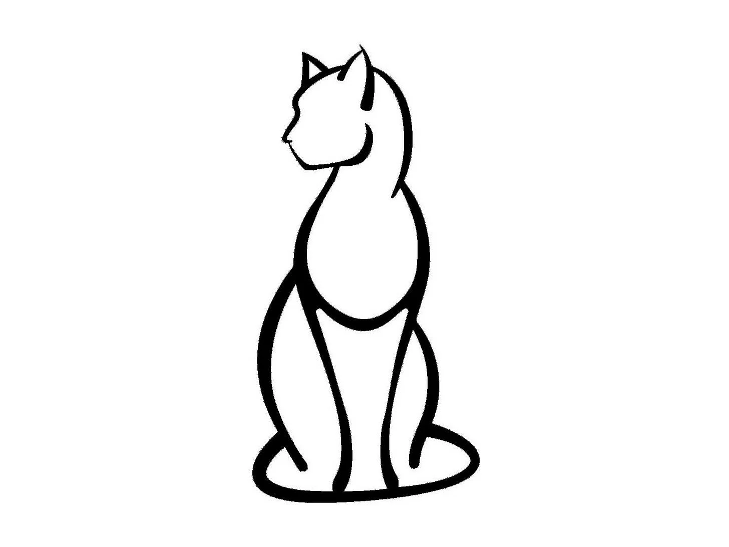 Dekoracja Metalowa Kot 79, Czarny, 27x0,15x54 cm, EPIKASA