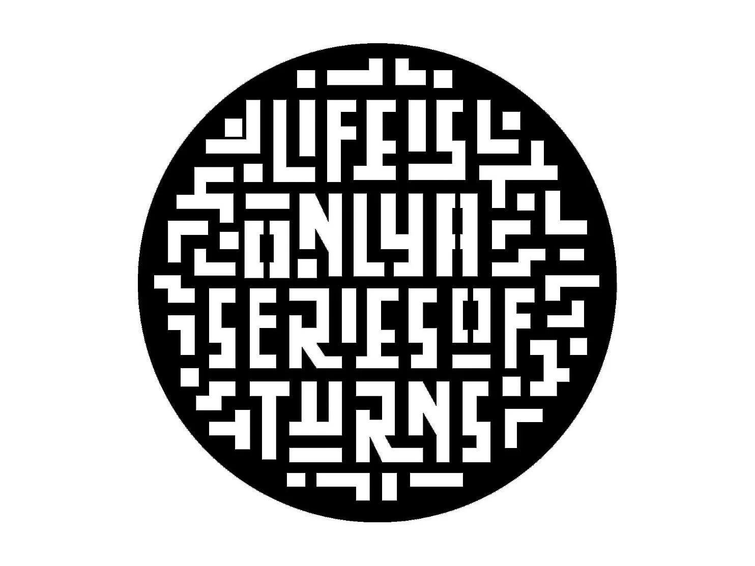 Décoration en Métal Rébus, Noir, 60x0,15x60 cm, EPIKASA