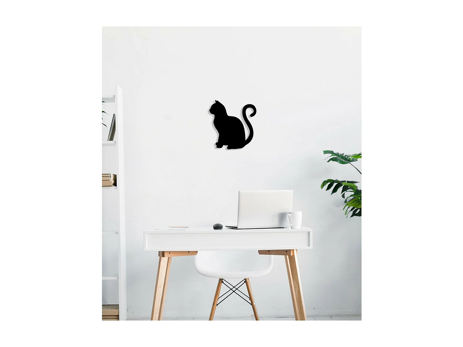 Dekoracja Metalowa Kot 133, Czarny, 40x0,15x42 cm, EPIKASA