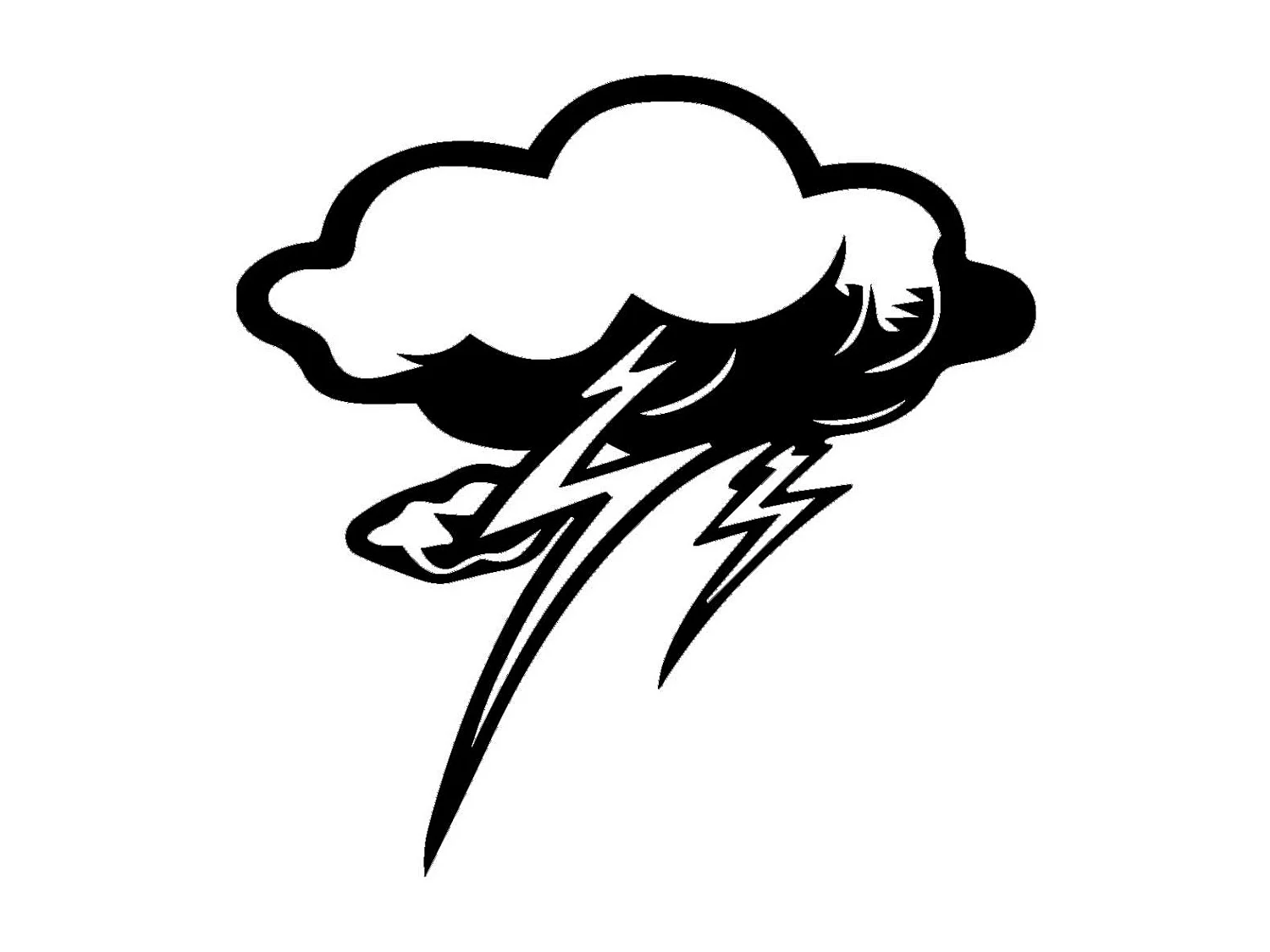 Décoration en Métal Foudre, Noir, 50x0,15x50 cm, EPIKASA