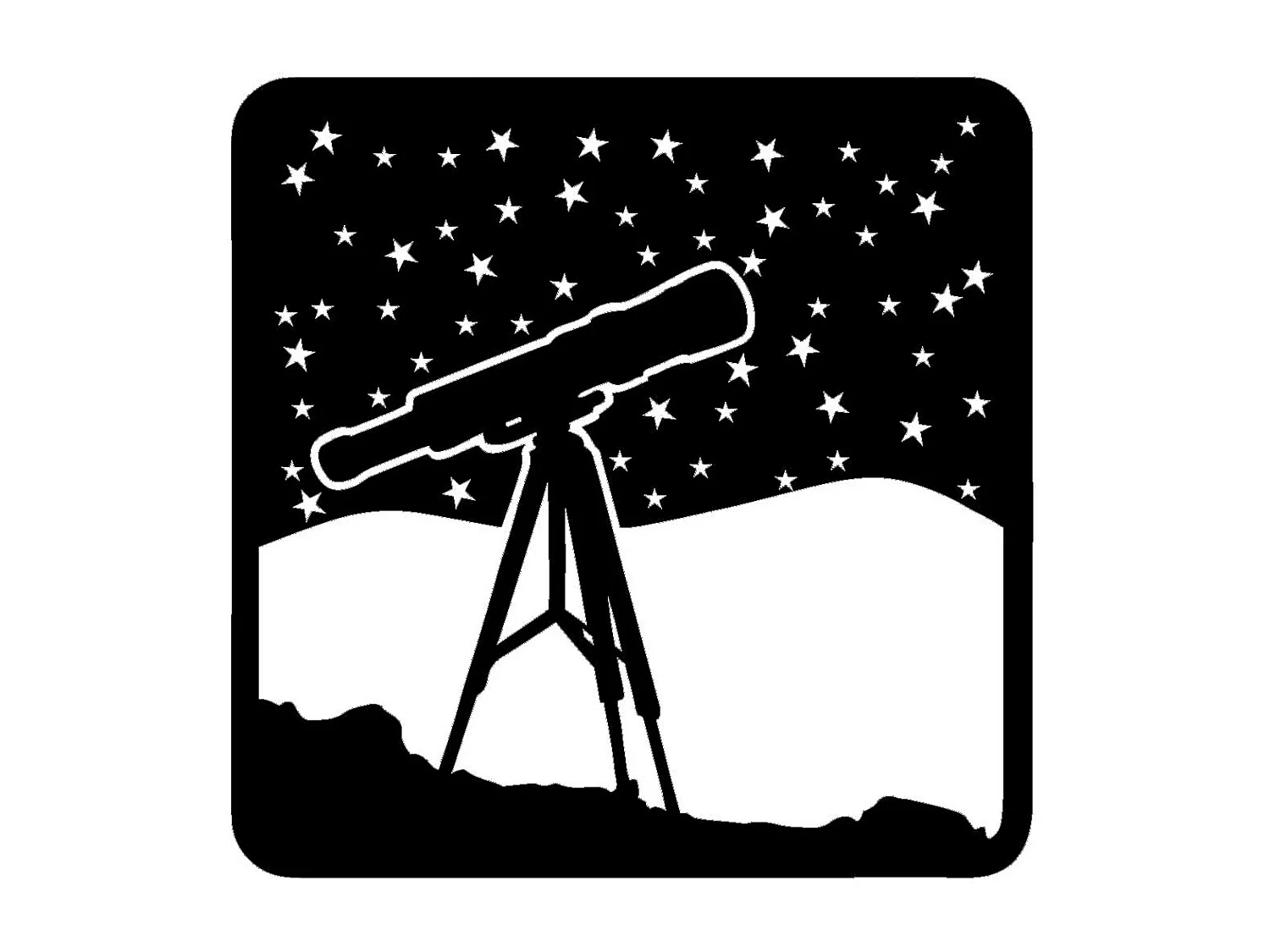 Dekoracja Metalowa Teleskop 1, Czarny, 50x0,15x50 cm, EPIKASA