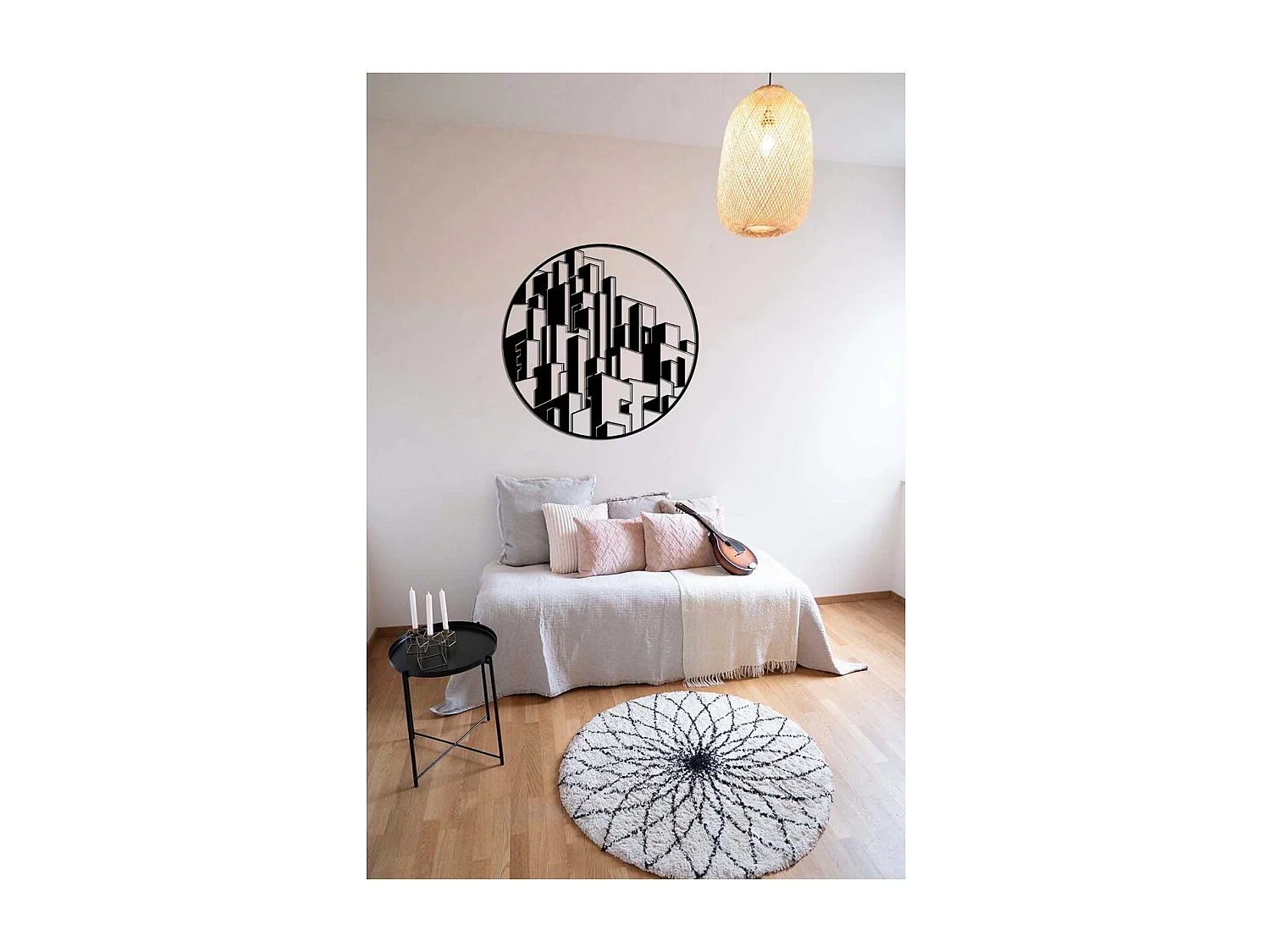 Decoração em Metal Arranhacéus 1, Preto, 60x0,15x60 cm, EPIKASA