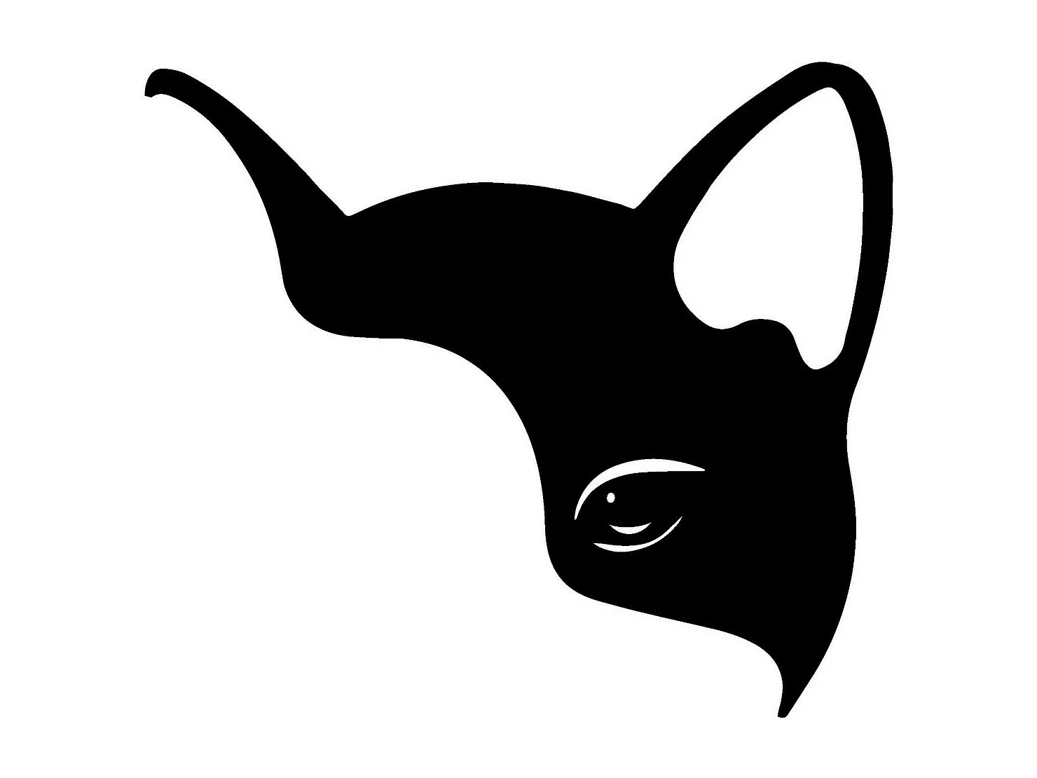 Decoração em Metal Gato 39, Preto, 46x0,15x40 cm, EPIKASA