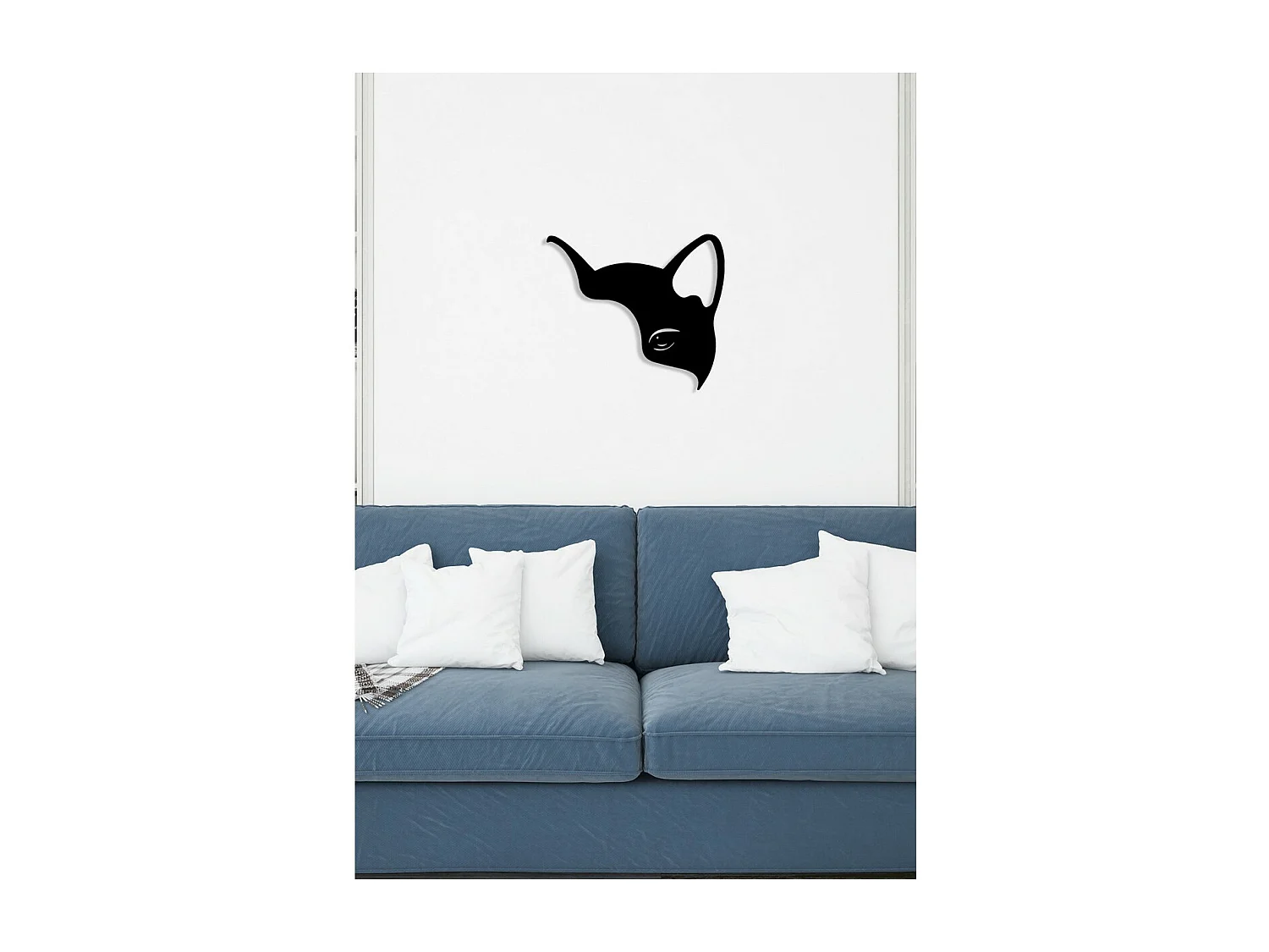 Decoração em Metal Gato 39, Preto, 46x0,15x40 cm, EPIKASA