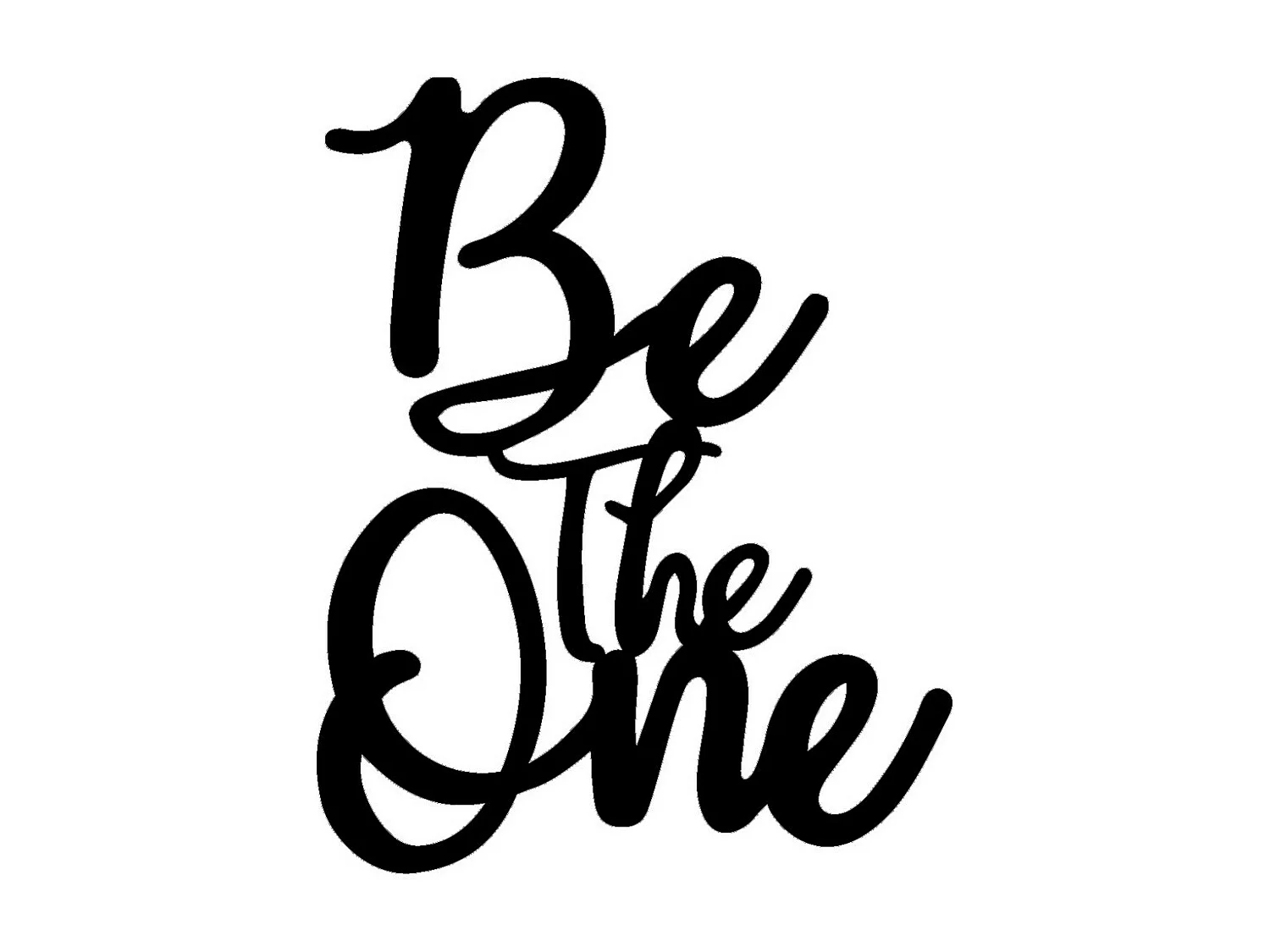 Décoration en Métal Be the One, Noir, 40x0,15x50 cm, EPIKASA