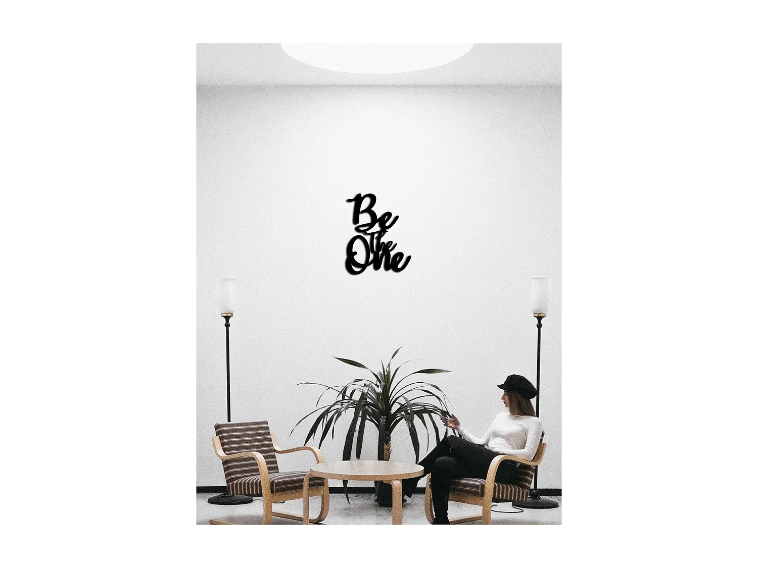 Décoration en Métal Be the One, Noir, 40x0,15x50 cm, EPIKASA