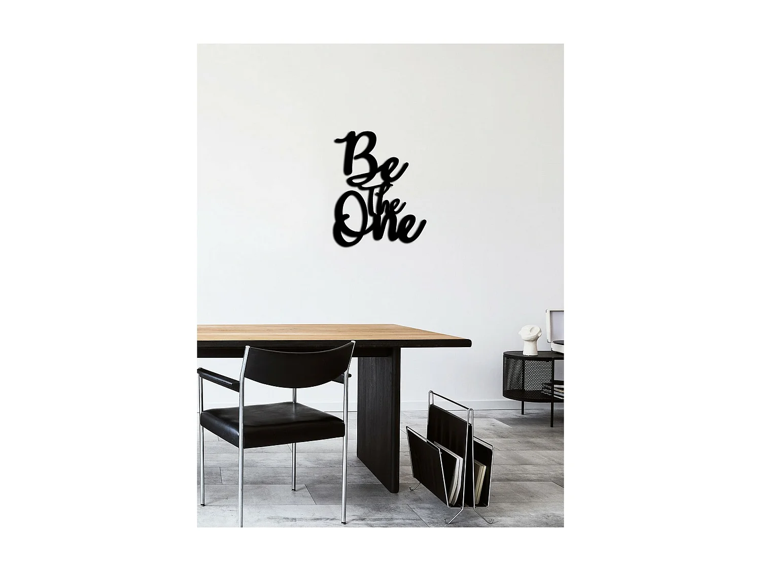 Décoration en Métal Be the One, Noir, 40x0,15x50 cm, EPIKASA