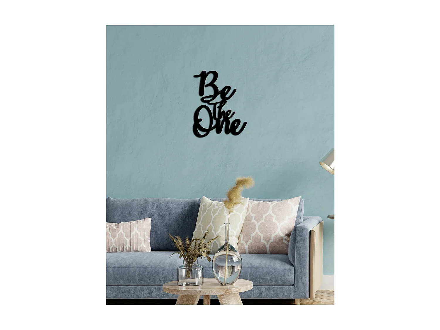 Décoration en Métal Be the One, Noir, 40x0,15x50 cm, EPIKASA