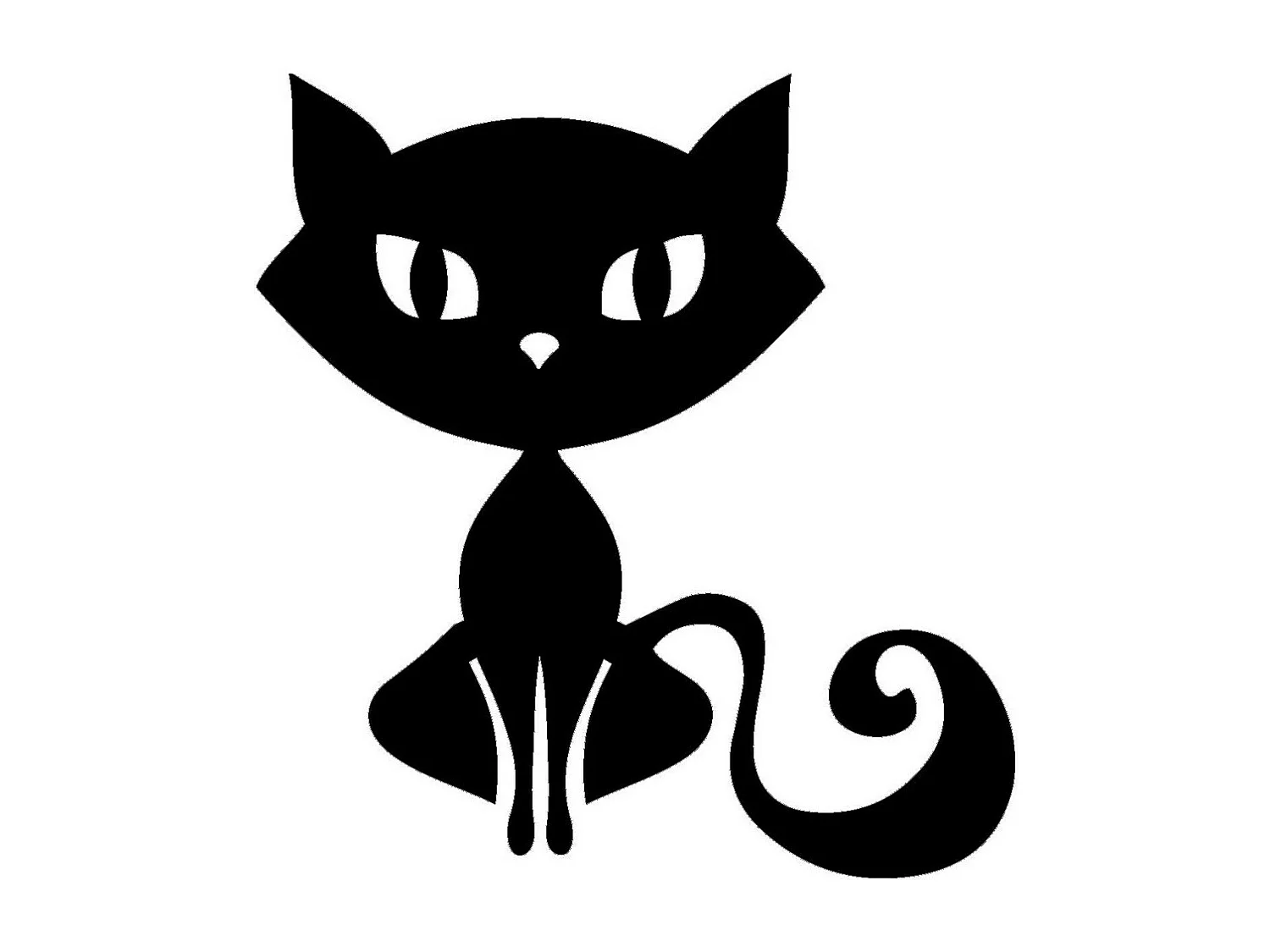 Dekoracja Metalowa Kot 113, Czarny, 40x0,15x43 cm, EPIKASA