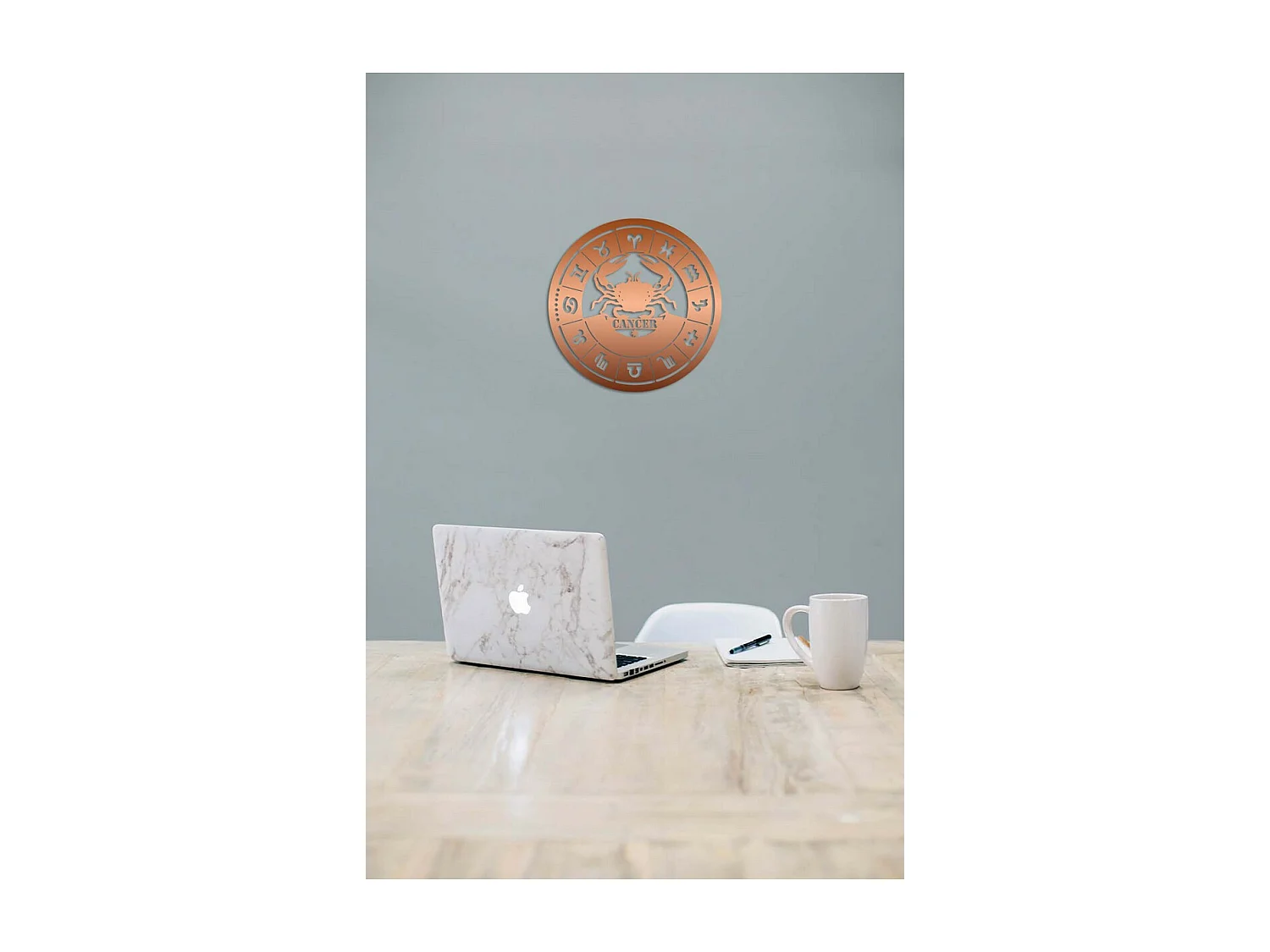 Décoration en Métal Horoscope Cancer 1, Cuivre, 50x0,15x50 cm, EPIKASA