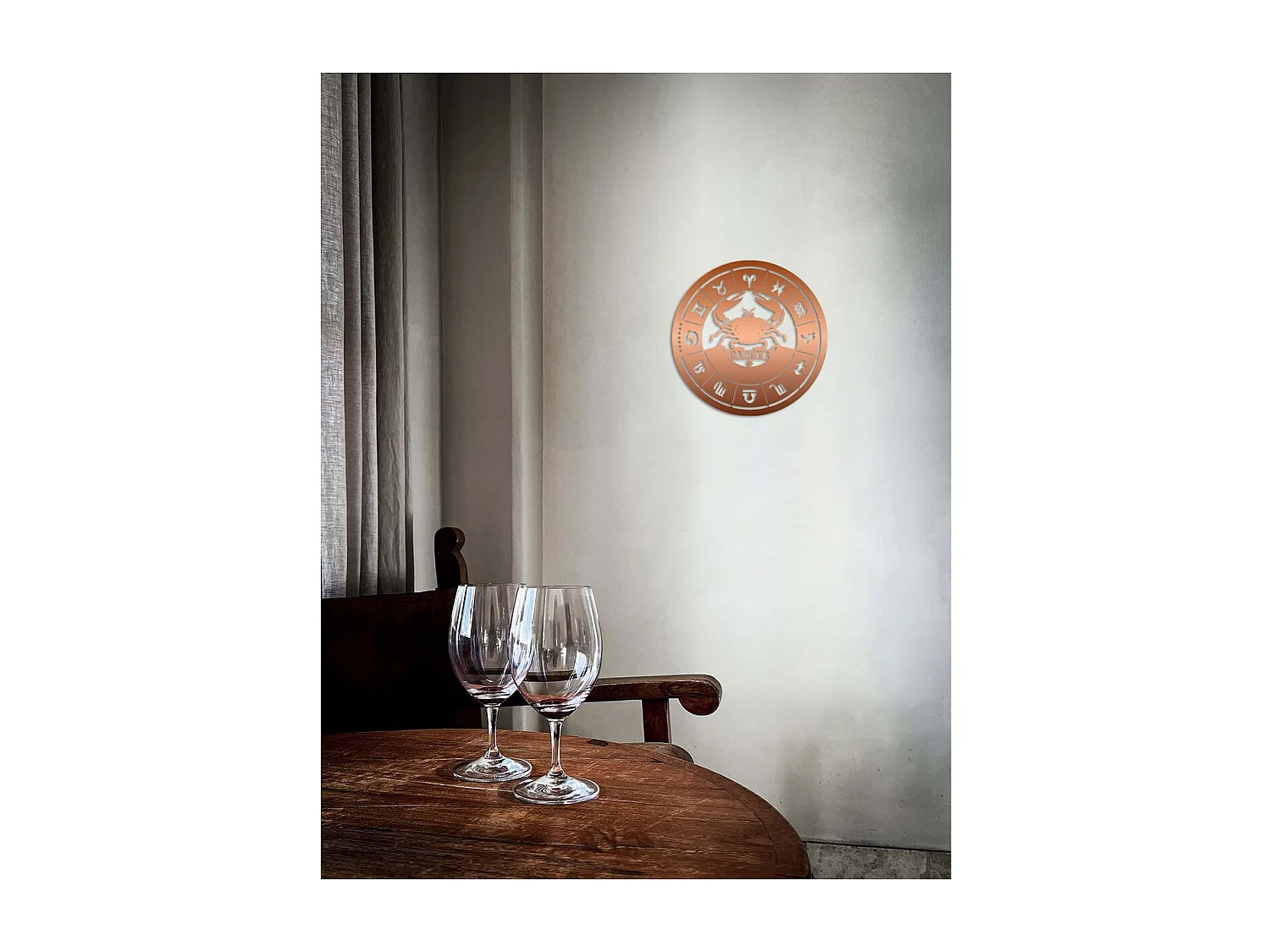 Décoration en Métal Horoscope Cancer 1, Cuivre, 50x0,15x50 cm, EPIKASA