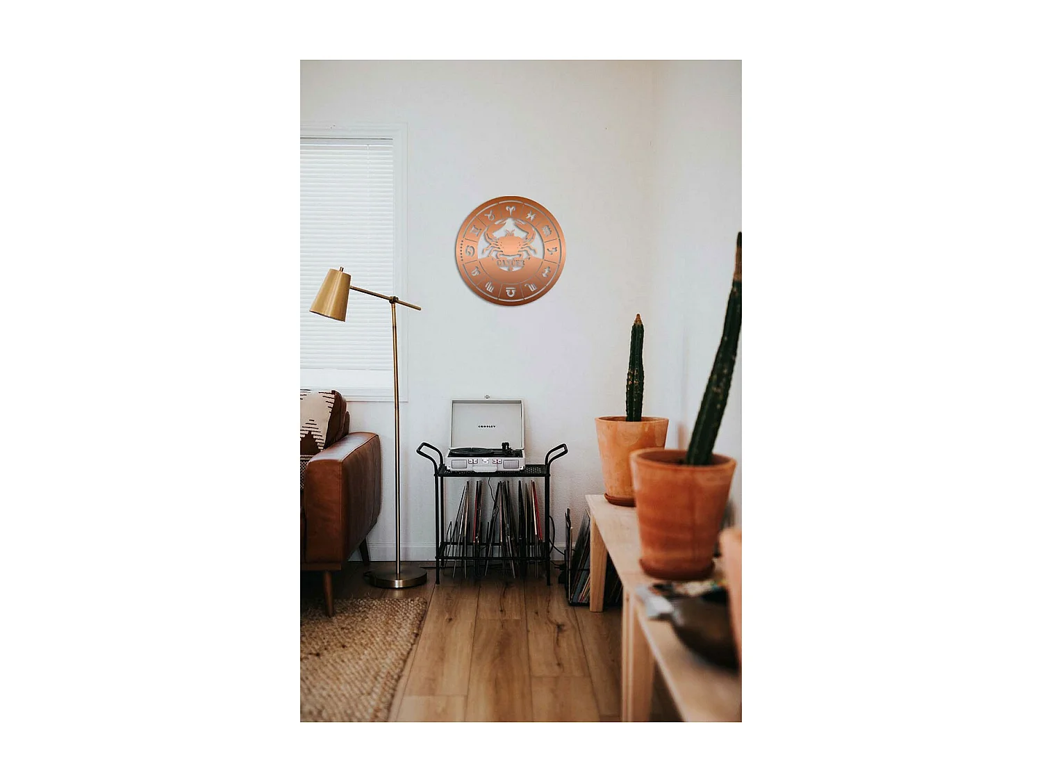 Décoration en Métal Horoscope Cancer 1, Cuivre, 50x0,15x50 cm, EPIKASA