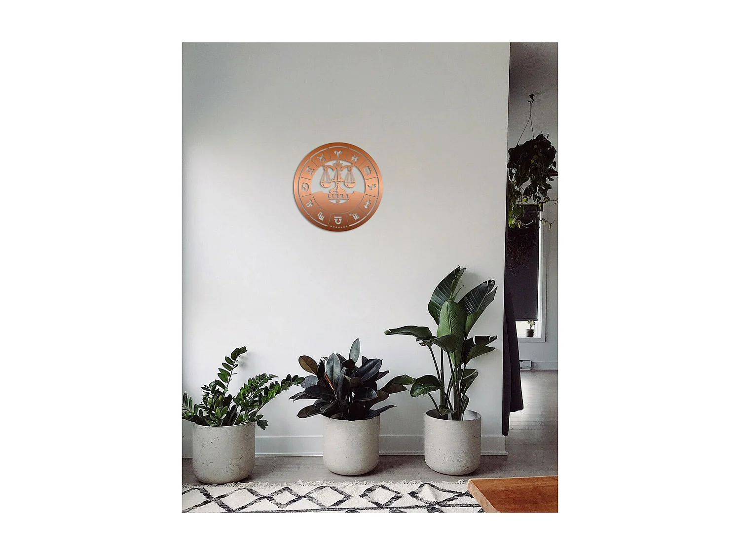 Dekoracja Metalowa Horoskop Wagi 1, Miedź, 50x0,15x50 cm, EPIKASA