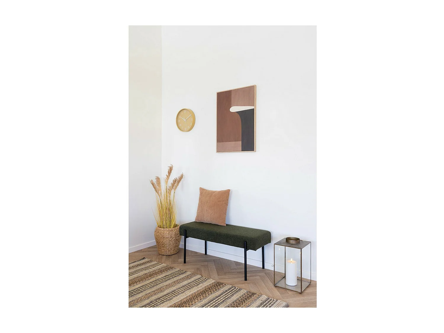 Ławka Swindon, Zielony, 36x100x42,5 cm, Seven Design