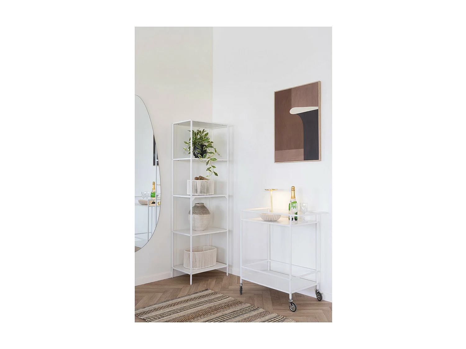 Chariot de Cuisine Vita, Blanc, 40x68x79 cm, Seven Design