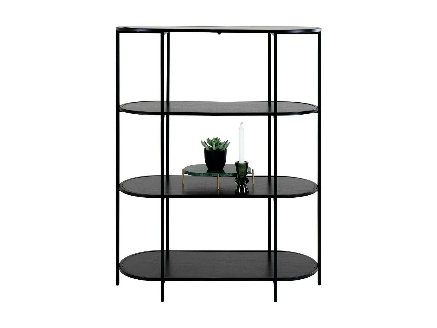 Libreria Vita, Nero, 85x36x111 cm, EPIKASA