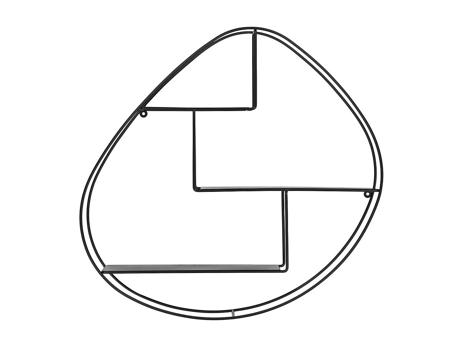 Étagère Wrexham, Noir, 60x12x60 cm, Seven Design