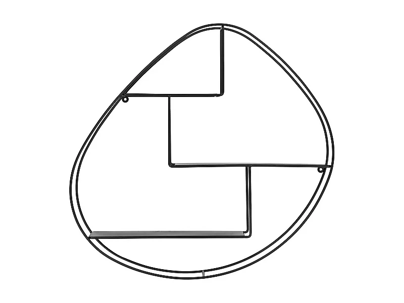 Plank Wrexham, Zwart, 60x12x60 cm, Seven Design