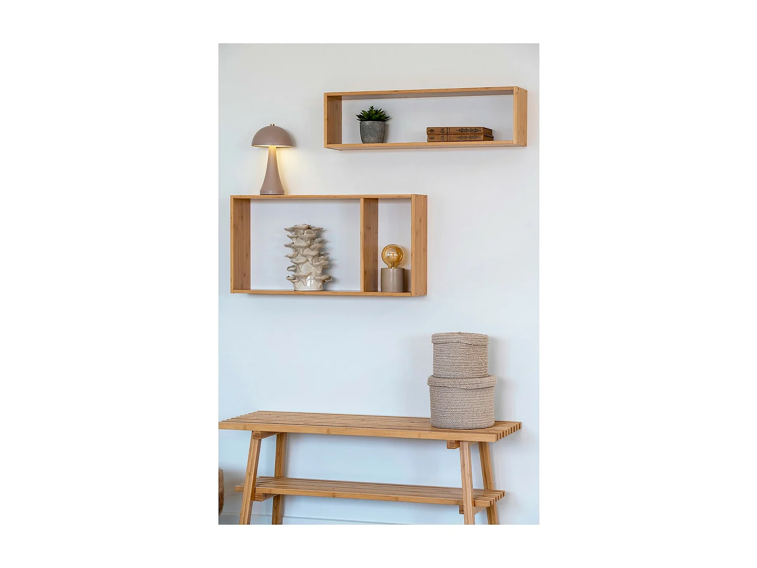 Étagère Ember, Marron, 70x15x35,5 cm, Seven Design