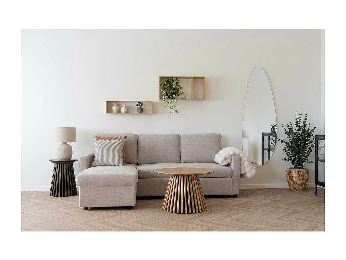 Étagère Ember, Marron, 70x15x35,5 cm, Seven Design