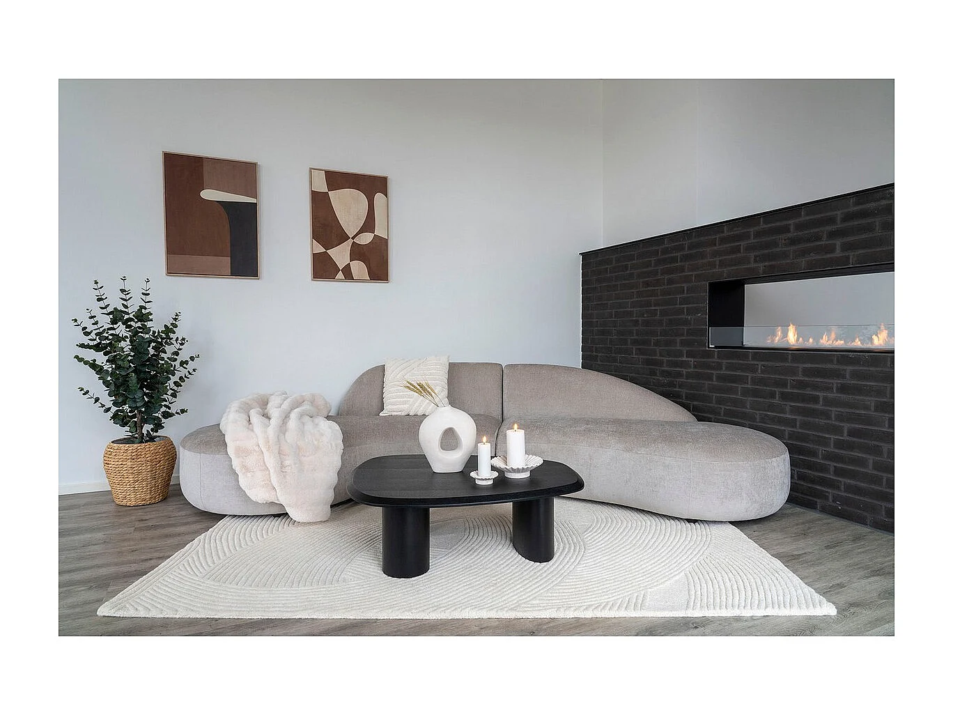 Plante Artificielle Eucalyptus, Vert, 46x36x120 cm, Seven Design