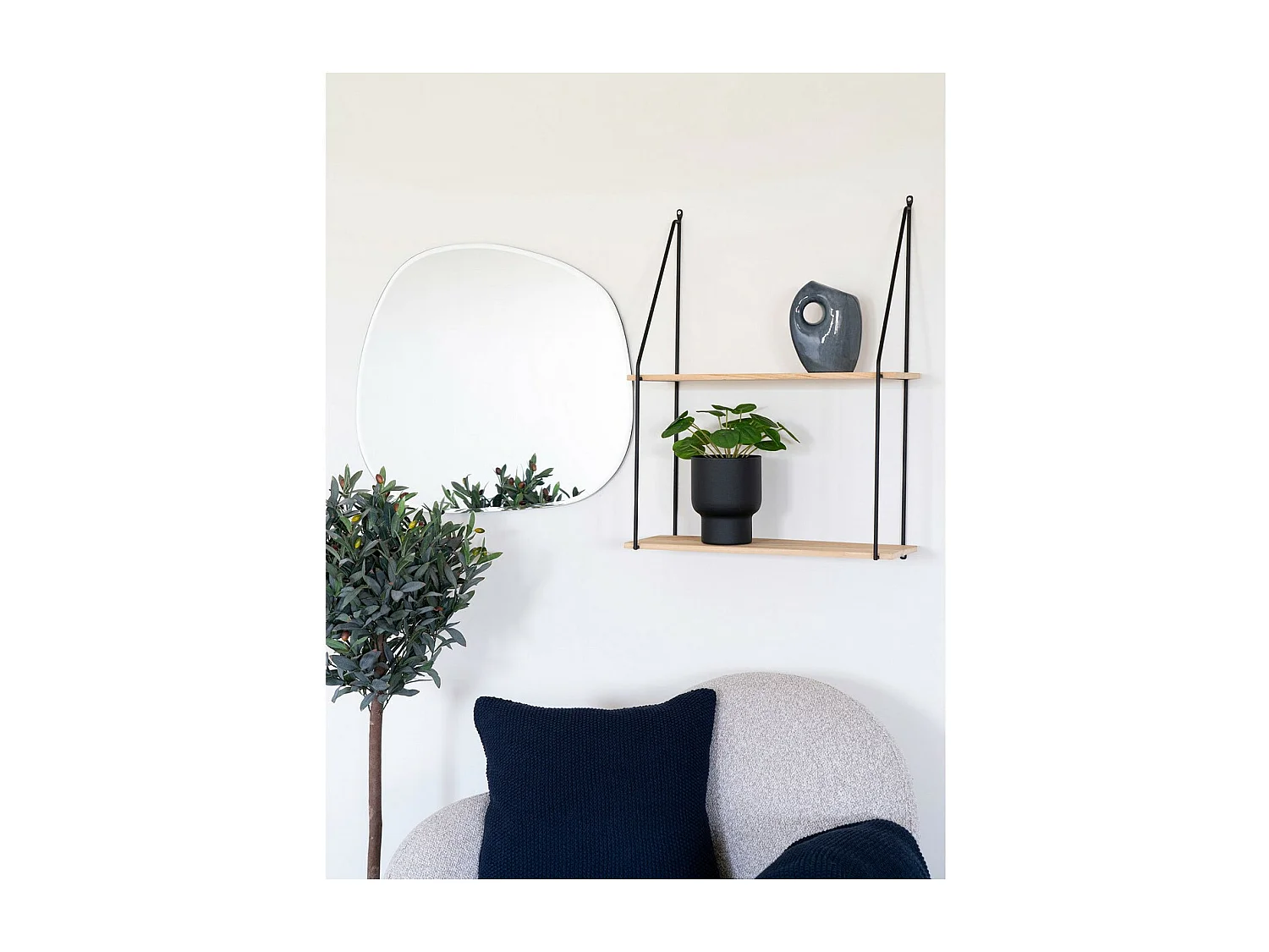 Plante Artificielle Pilea, Vert, 28x28x28 cm, Seven Design