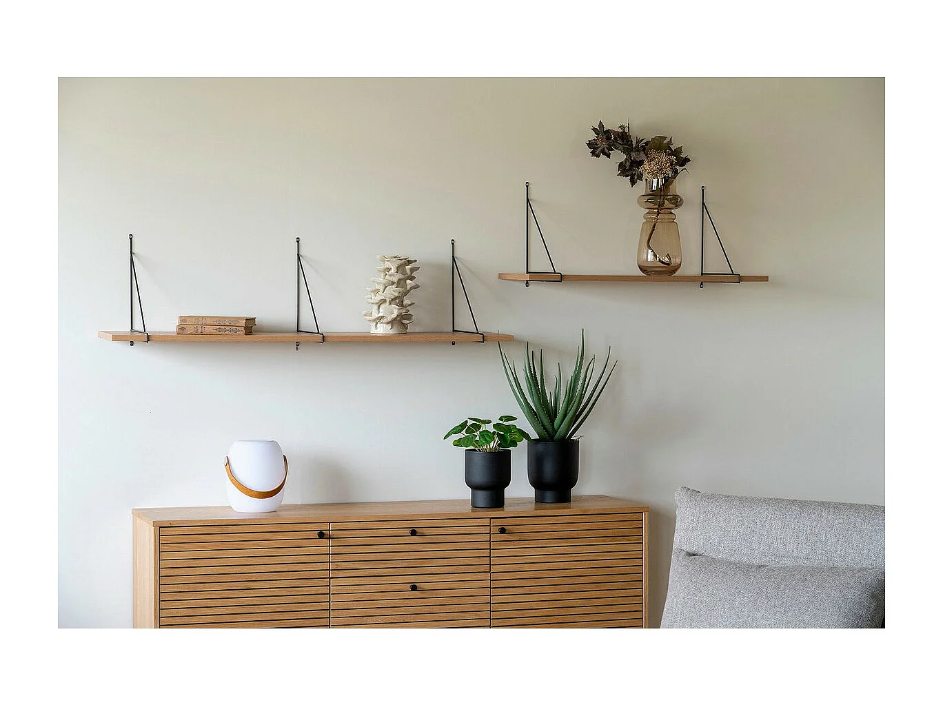 Plante Artificielle Pilea, Vert, 28x28x28 cm, Seven Design