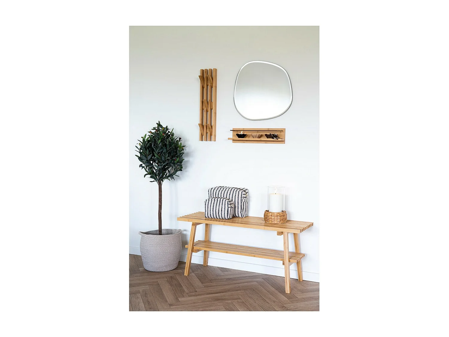 Porte-Manteau Murale Ember, Marron, 14x9,5x60 cm, Seven Design