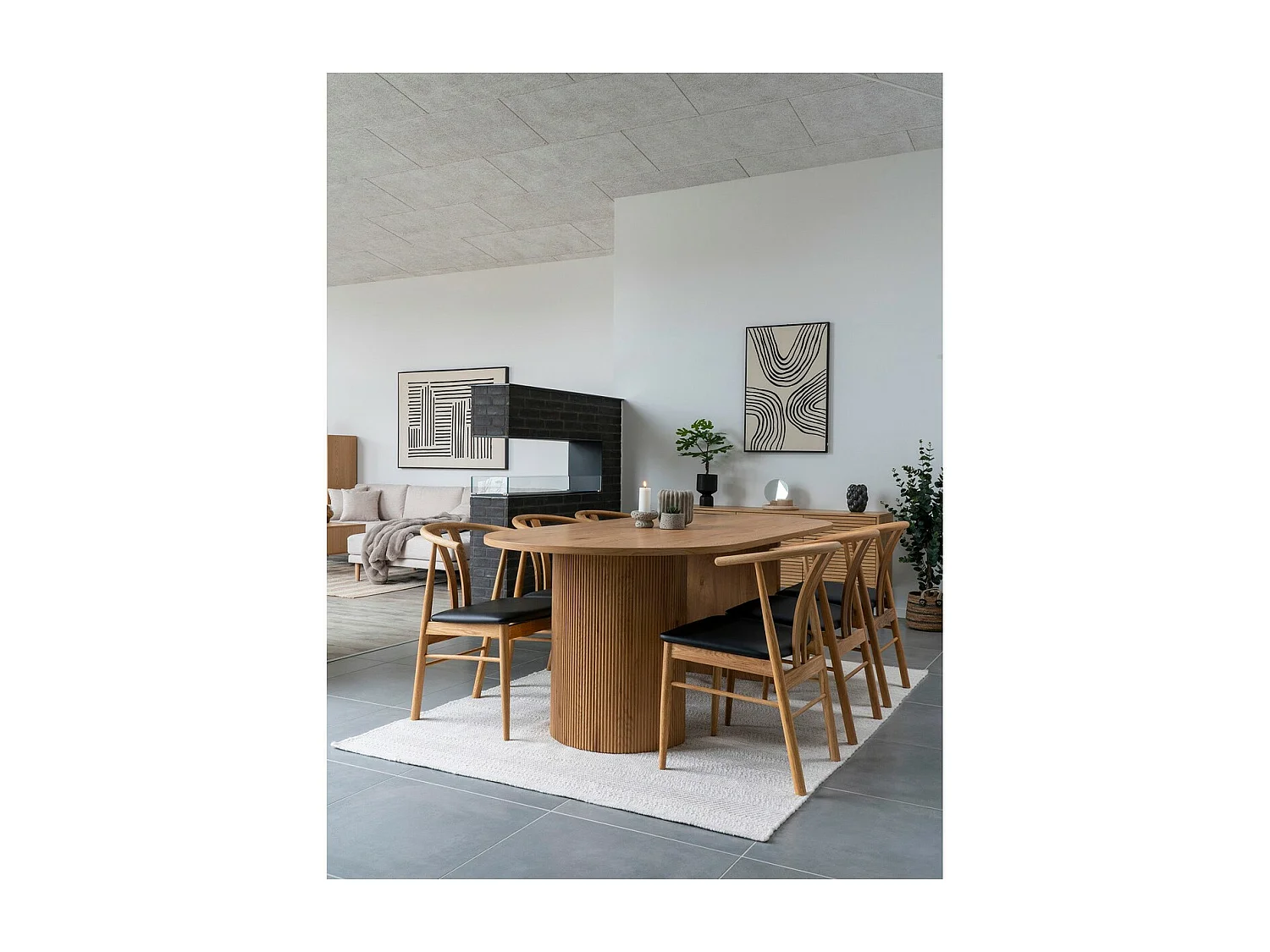 Decoratieve Vaas Roma, Zwart, 14x15x19 cm, Seven Design