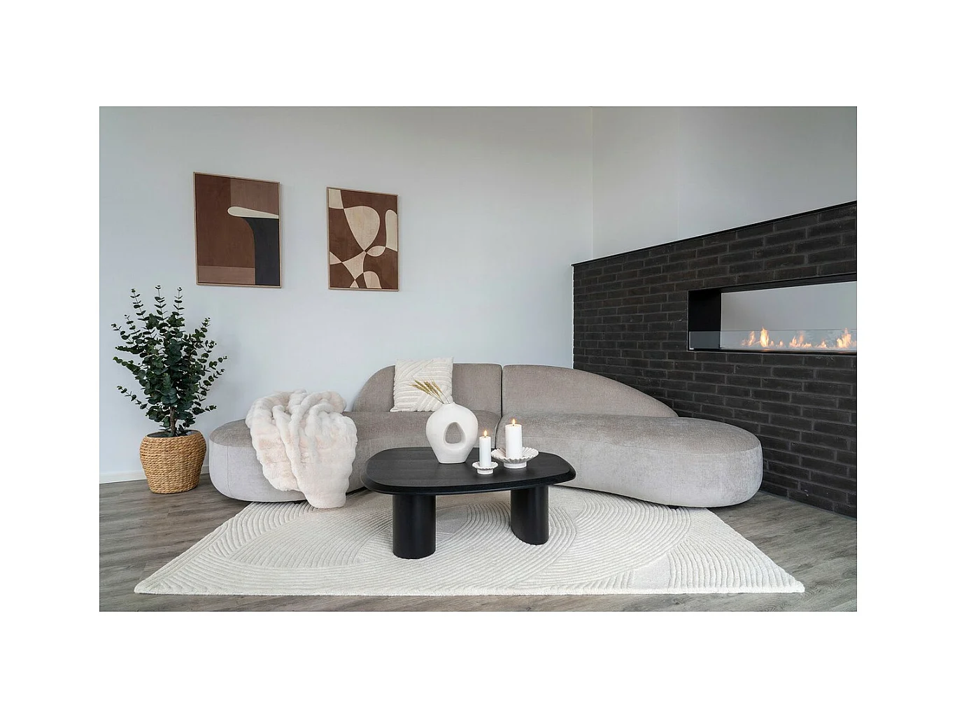 Decoratieve Vaas Milano, Wit, 24x10,5x27,8 cm, EPIKASA