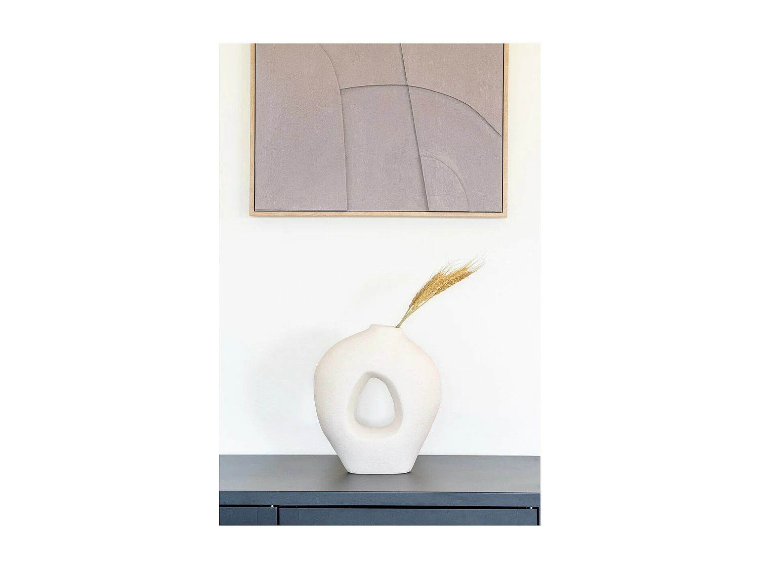 Vase Décoratif Milano, Blanc, 24x10,5x27,8 cm, Seven Design