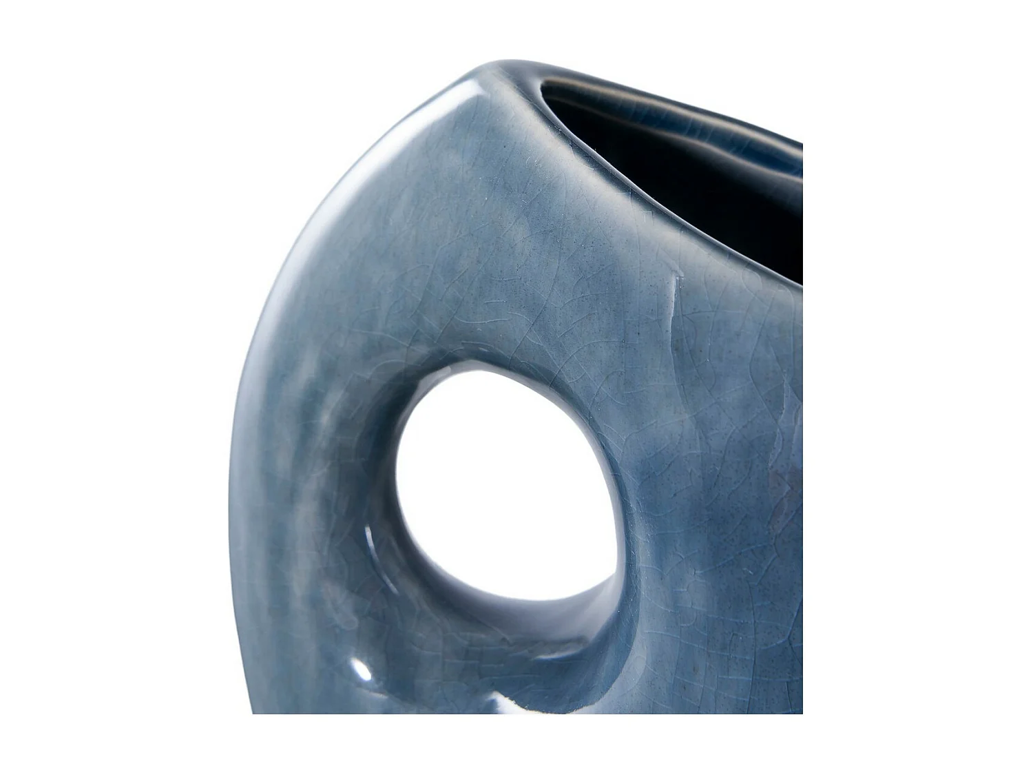 Vase Décoratif Garda, Bleu, 7x14x18 cm, EPIKASA