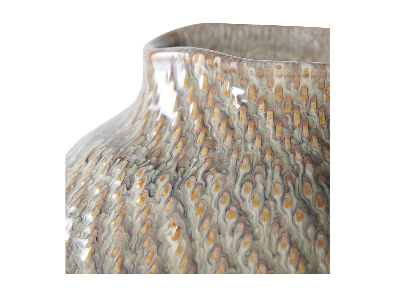 Vase Décoratif Doux, Beige, 26x26x30,5 cm, Seven Design