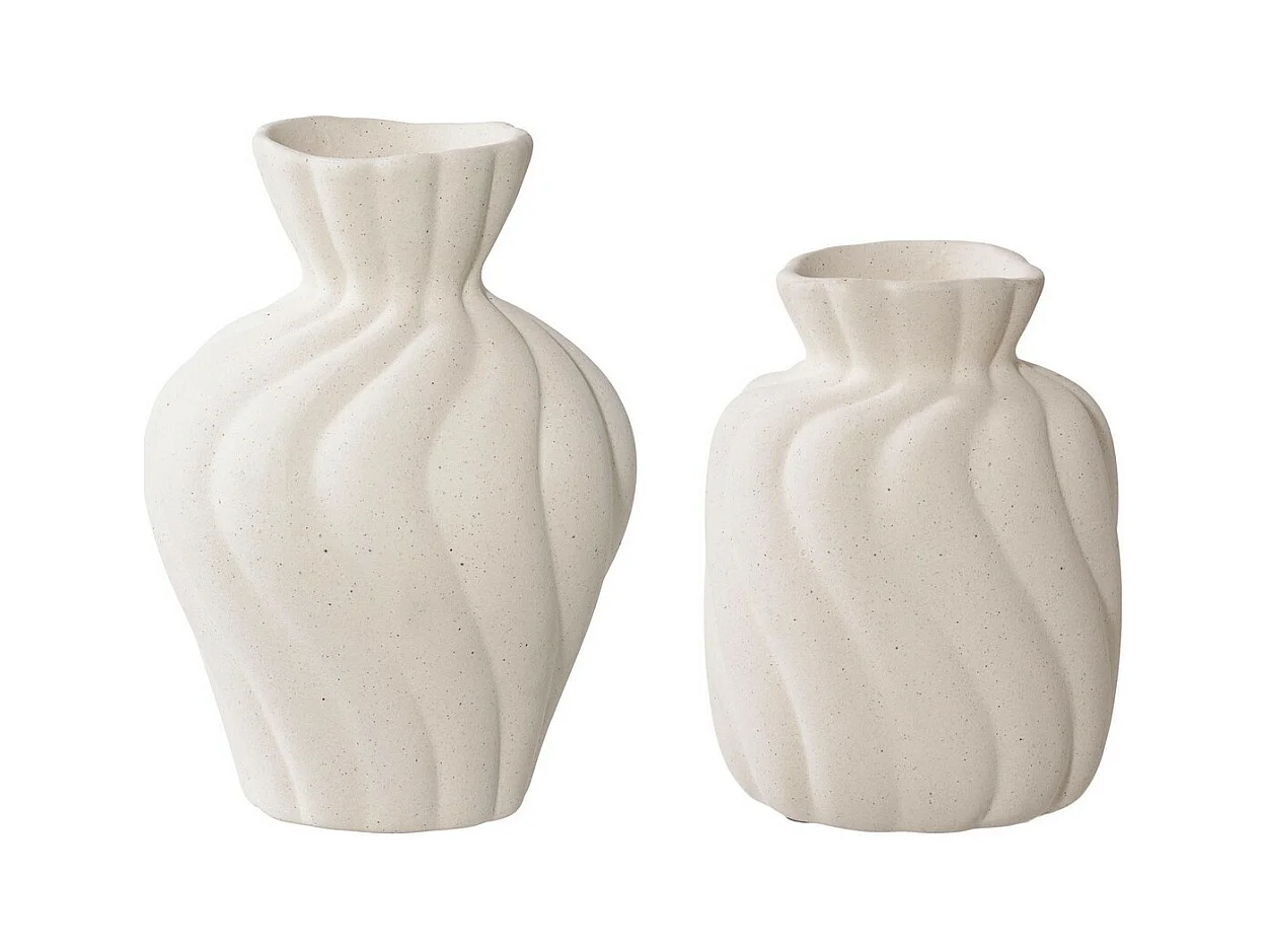 Vase Décoratif Varese, Blanc, 11x10,5x15 cm, EPIKASA