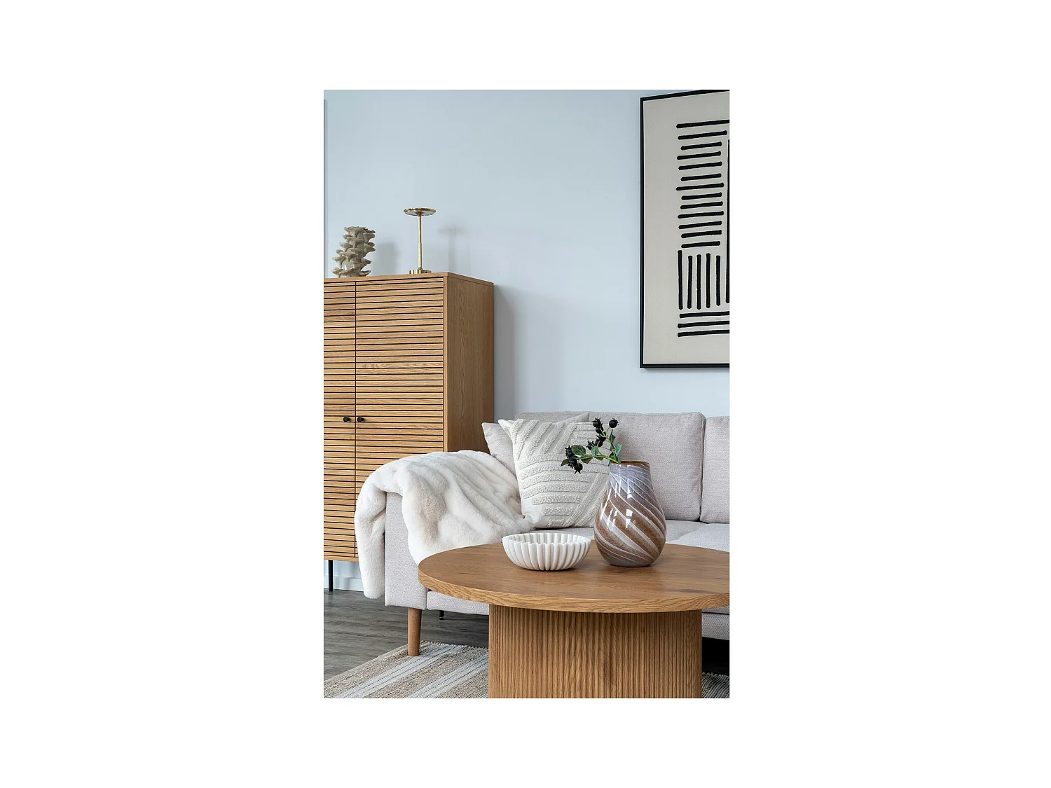 Jarrón Decorativo Livorno, Beige, 18x15x24 cm, EPIKASA