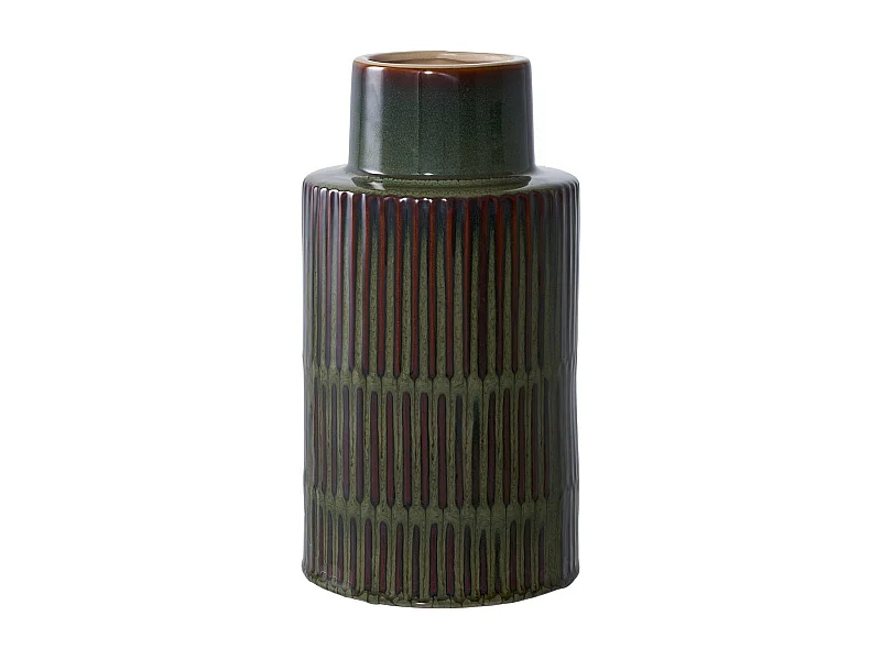 Vase Décoratif Arese, Vert, 16x16x30 cm, EPIKASA