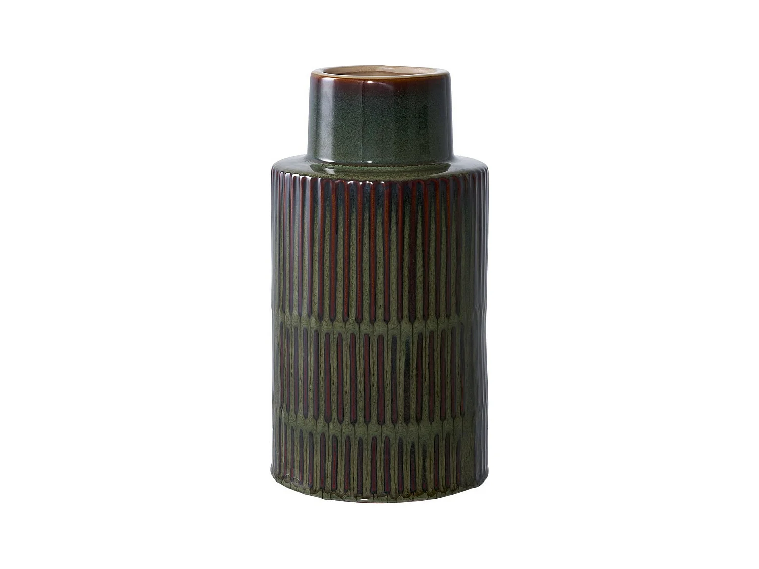Vase Décoratif Arese, Vert, 16x16x30 cm, EPIKASA