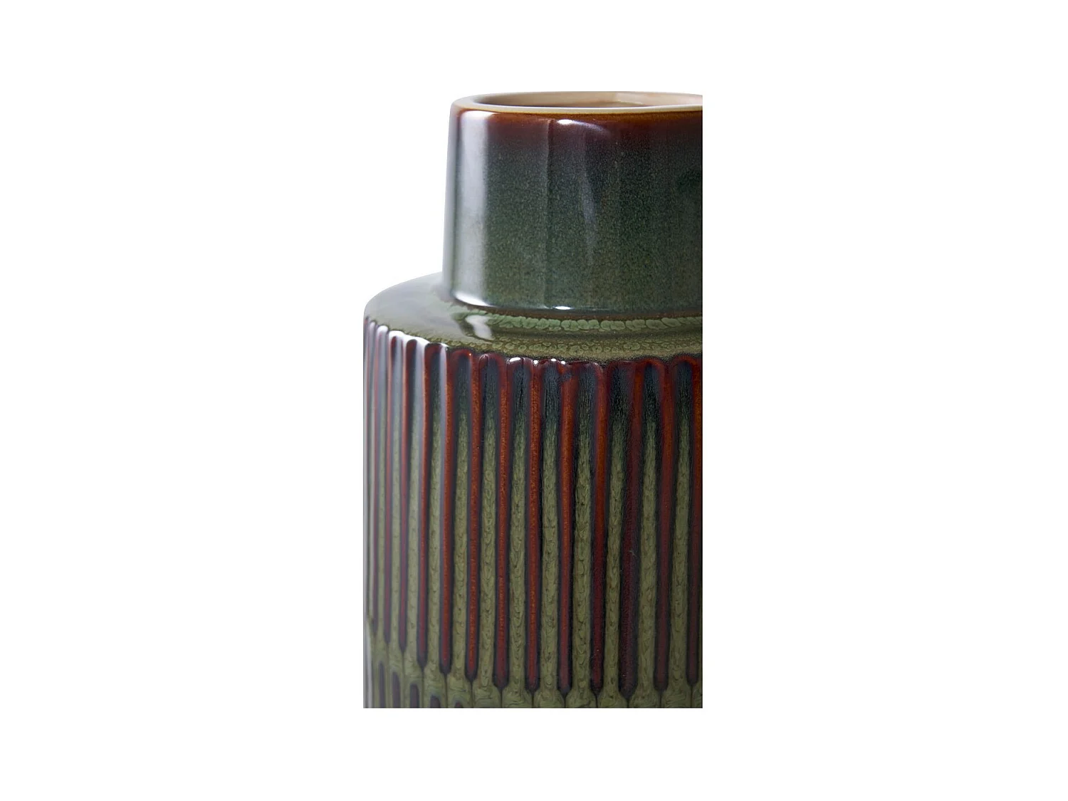 Vase Décoratif Arese, Vert, 16x16x30 cm, EPIKASA