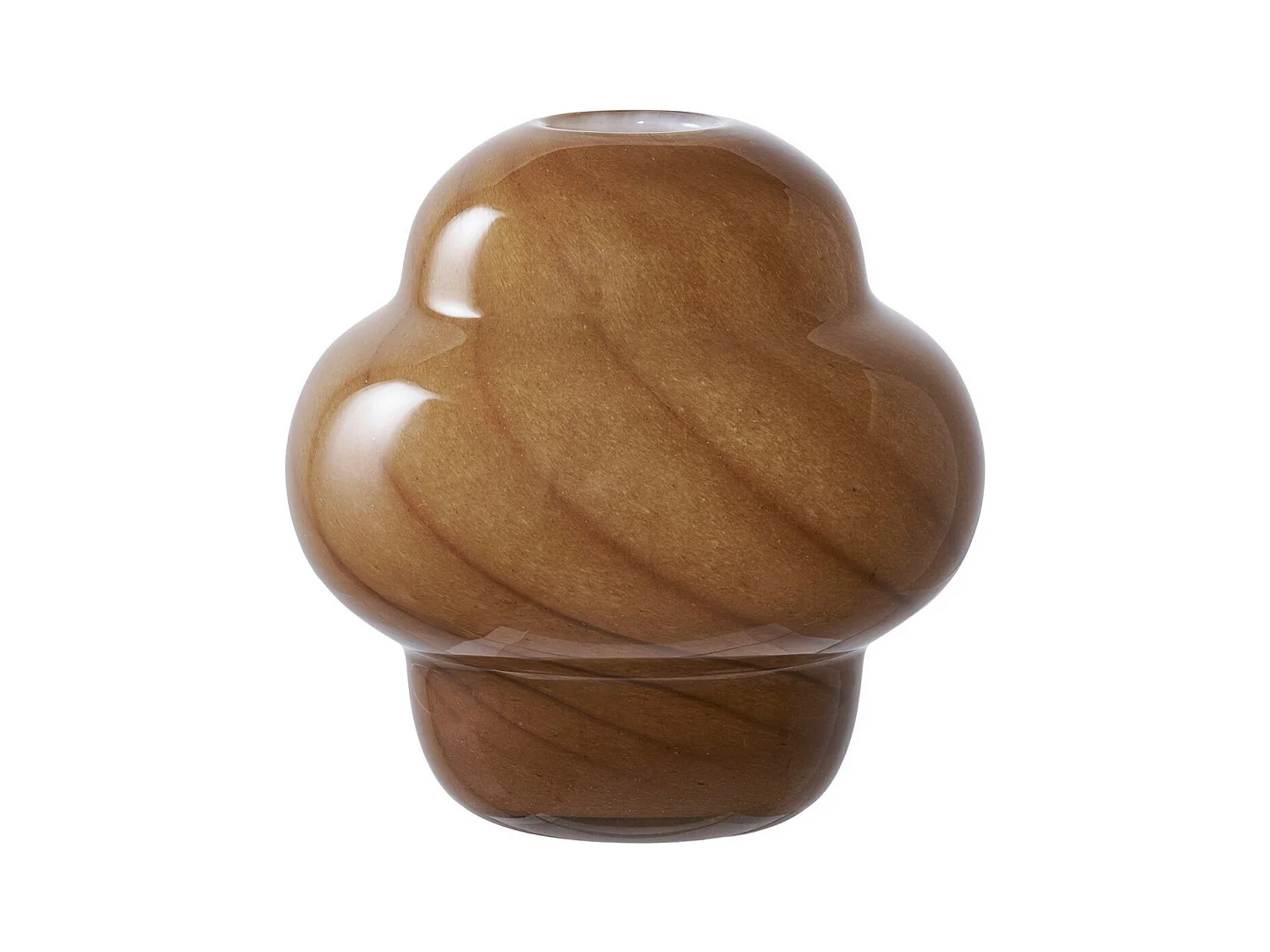 Vase Décoratif Mirella, Marron, 16,5x16,5x17 cm, EPIKASA