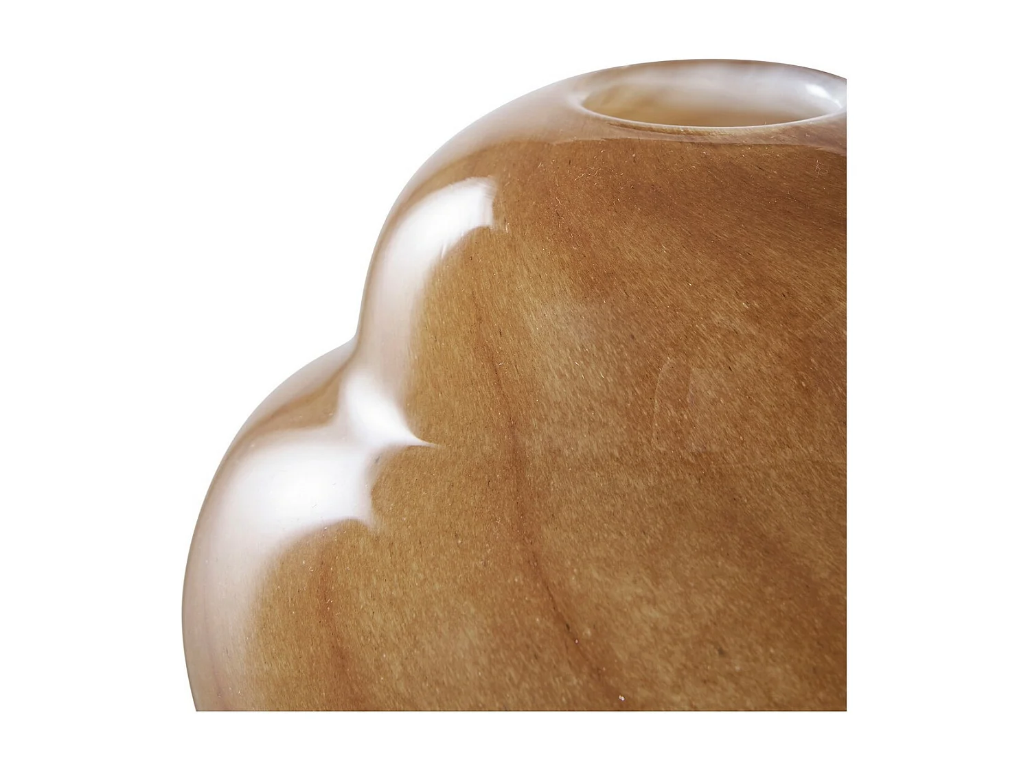 Vase Décoratif Mirella, Marron, 16,5x16,5x17 cm, Seven Design