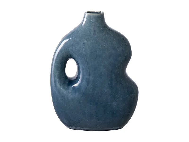 Vaso Decorativo Brescia, Blu, 19x9,5x25 cm, EPIKASA