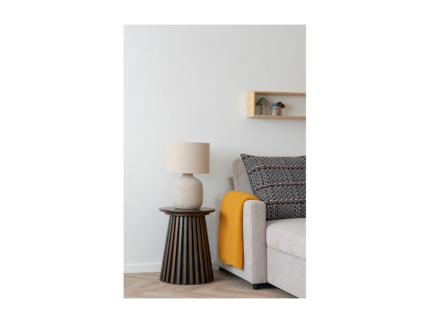 Geruite Santos, Oranje, 130x170x0 cm, Seven Design