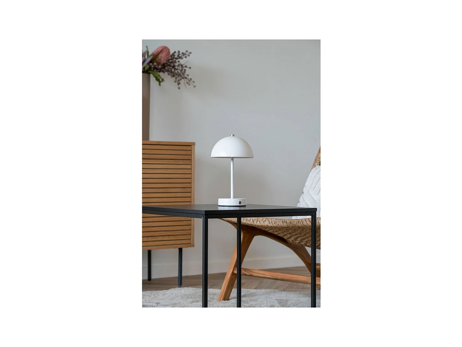 Lampe à Poser Holt, Blanc, 15x15x25 cm, Epikasa