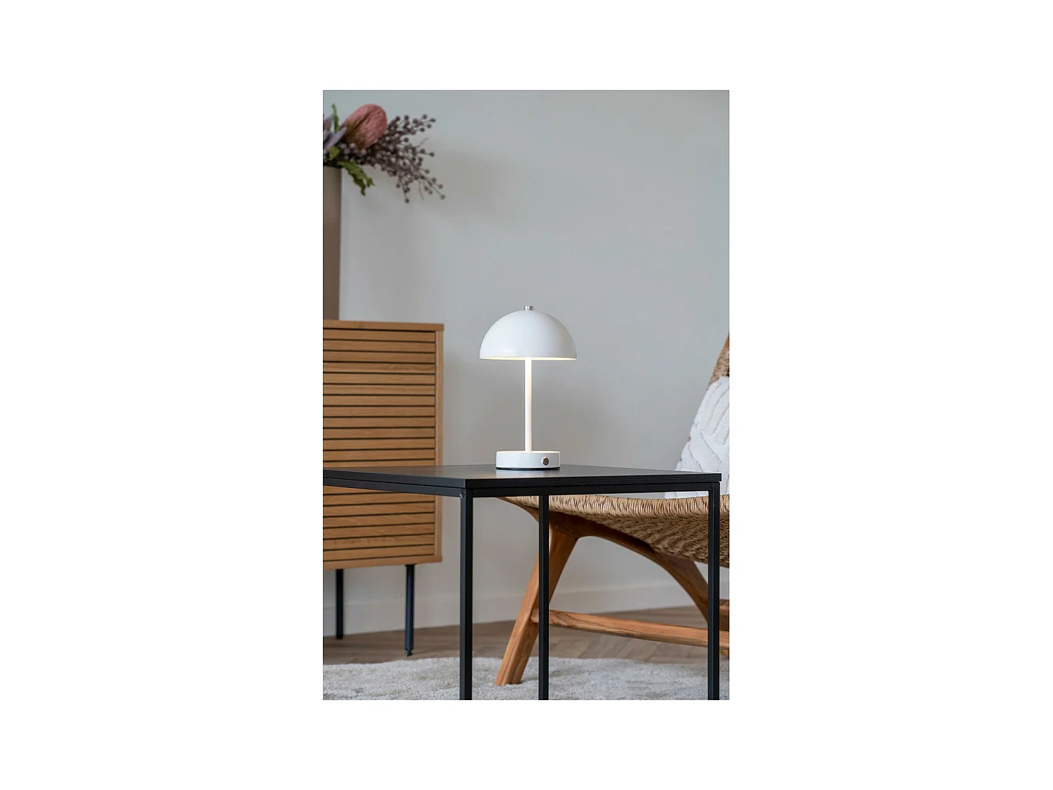 Lampe à Poser Holt, Blanc, 15x15x25 cm, Epikasa