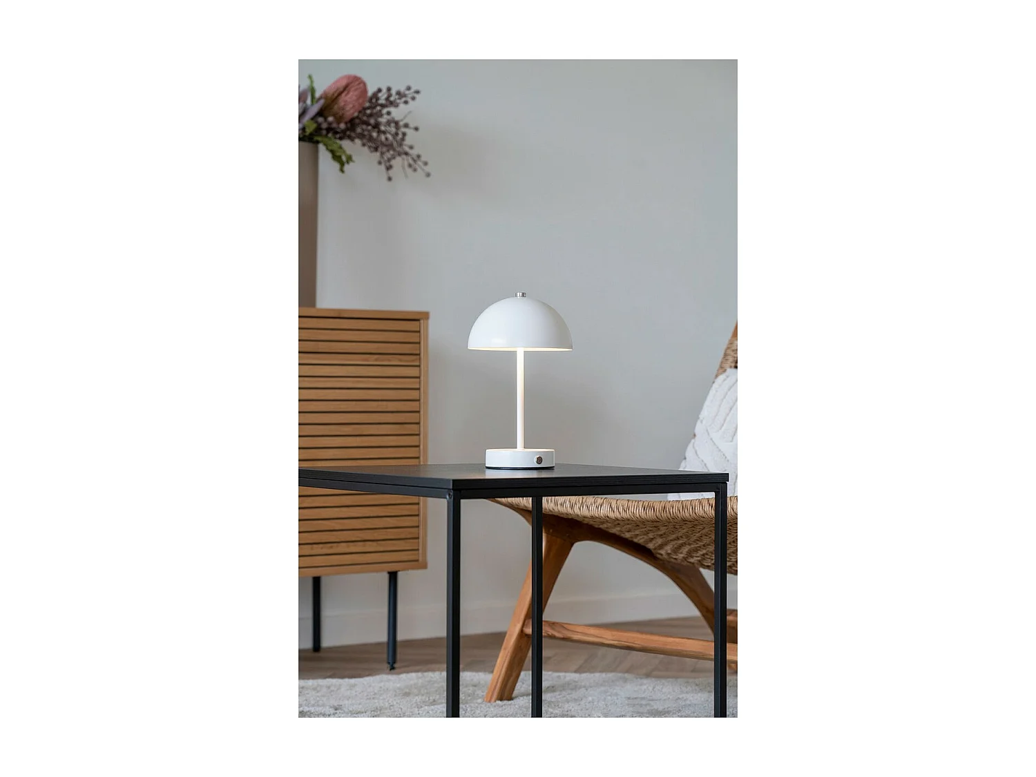 Tafellamp Holt, Wit, 15x15x25 cm, Seven Design