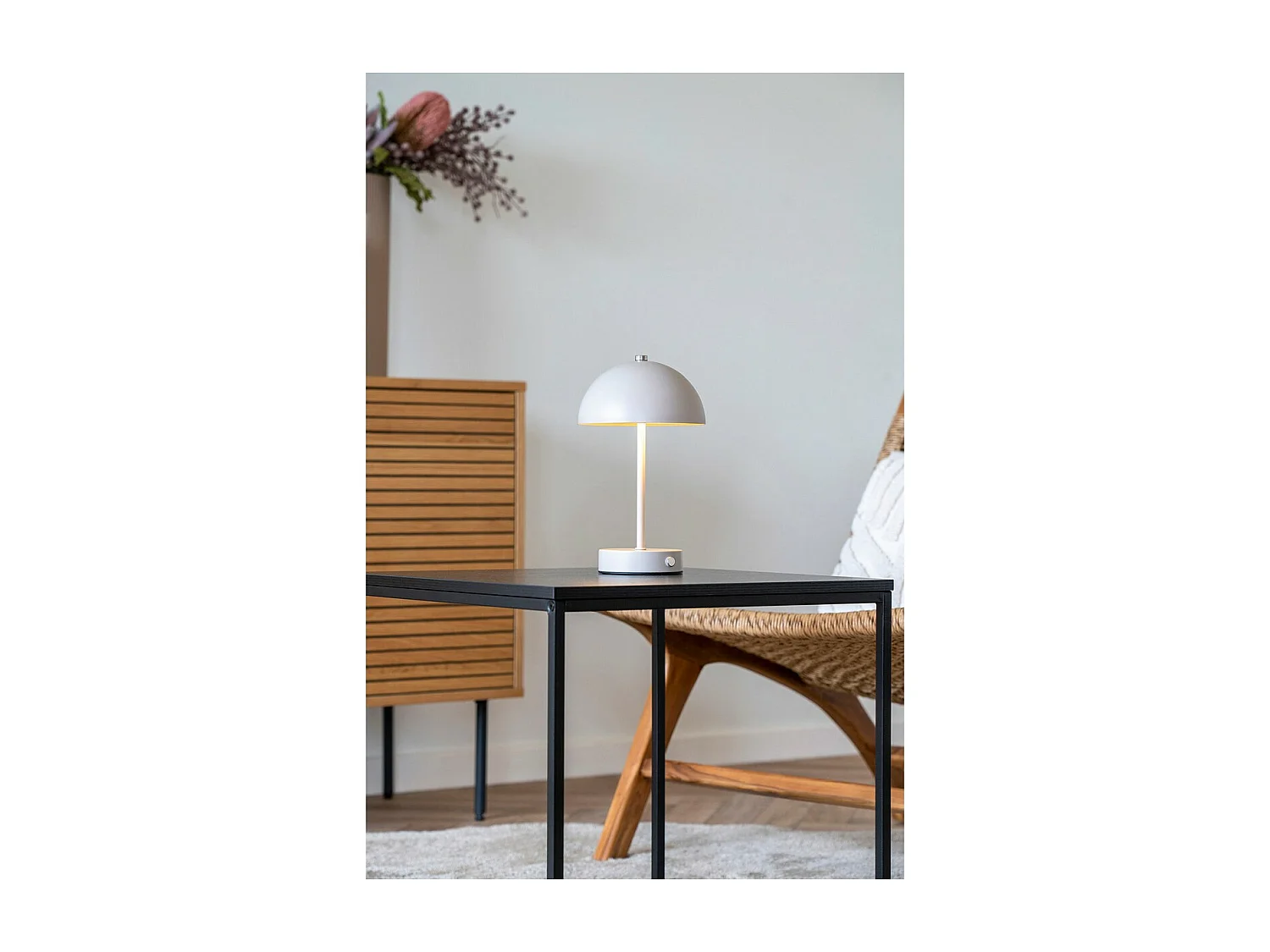 Lampe à Poser Holt, Beige, 15x15x25 cm, Seven Design