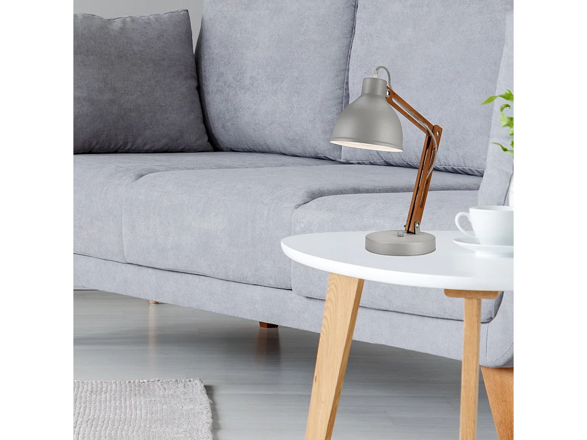 Candeeiro de Mesa Marcello, Cinzento, 44x31x31 cm, EPIKASA