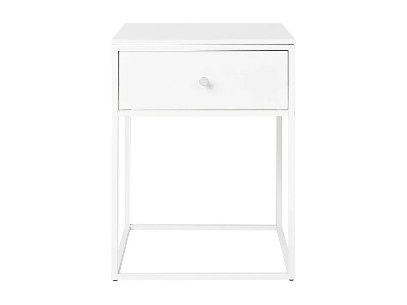 Stolik Nocny Życie, Biały, 40x40x55 cm, EPIKASA